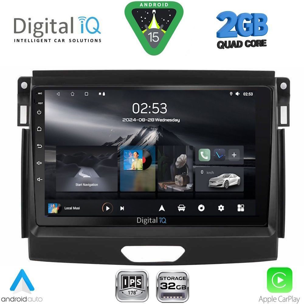 Βλησαρούλης Car Center - DIGITAL IQ RSD 1172A_CPA (9inc) MULTIMEDIA TABLET for FORD RANGER mod. 2015-2018