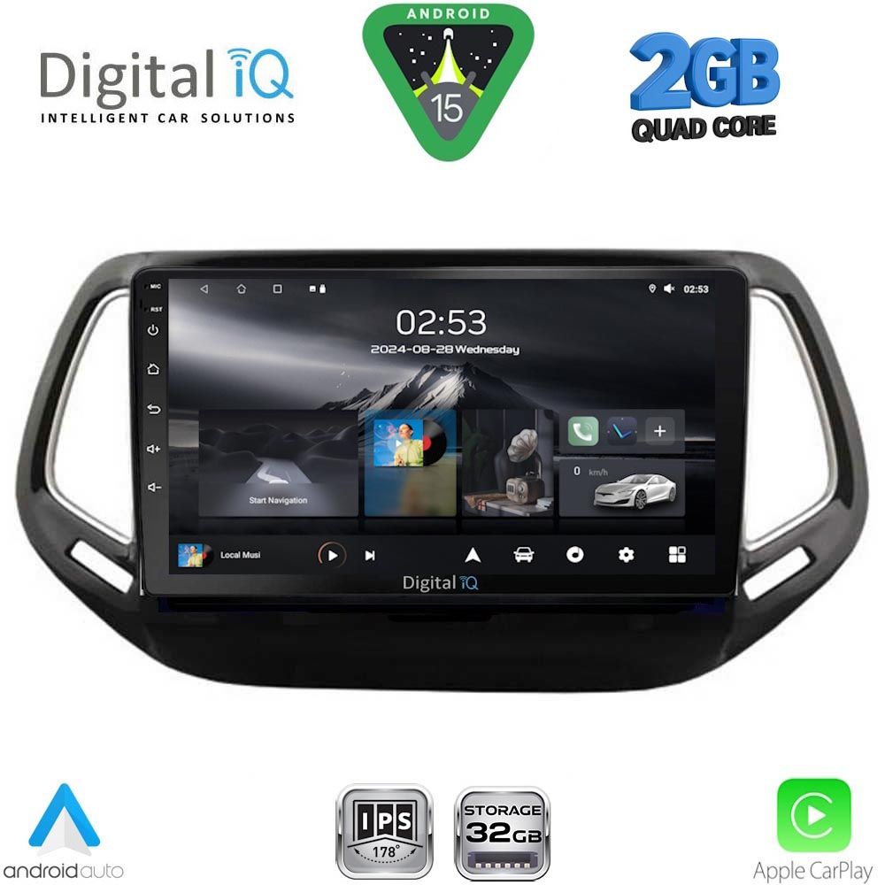 Βλησαρούλης Car Center - DIGITAL IQ RSD 1278_CPA (10inc) MULTIMEDIA TABLET for JEEP COMPASS mod. 2016-2021
