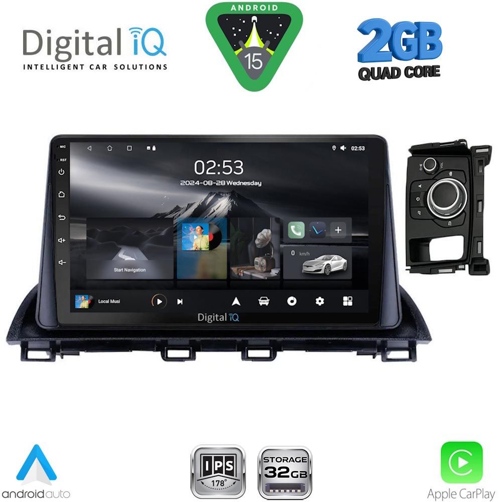 Βλησαρούλης Car Center - DIGITAL IQ RSD 1386_CPA (9inc) MULTIMEDIA TABLET for MAZDA CX4 mod. 2016-2025