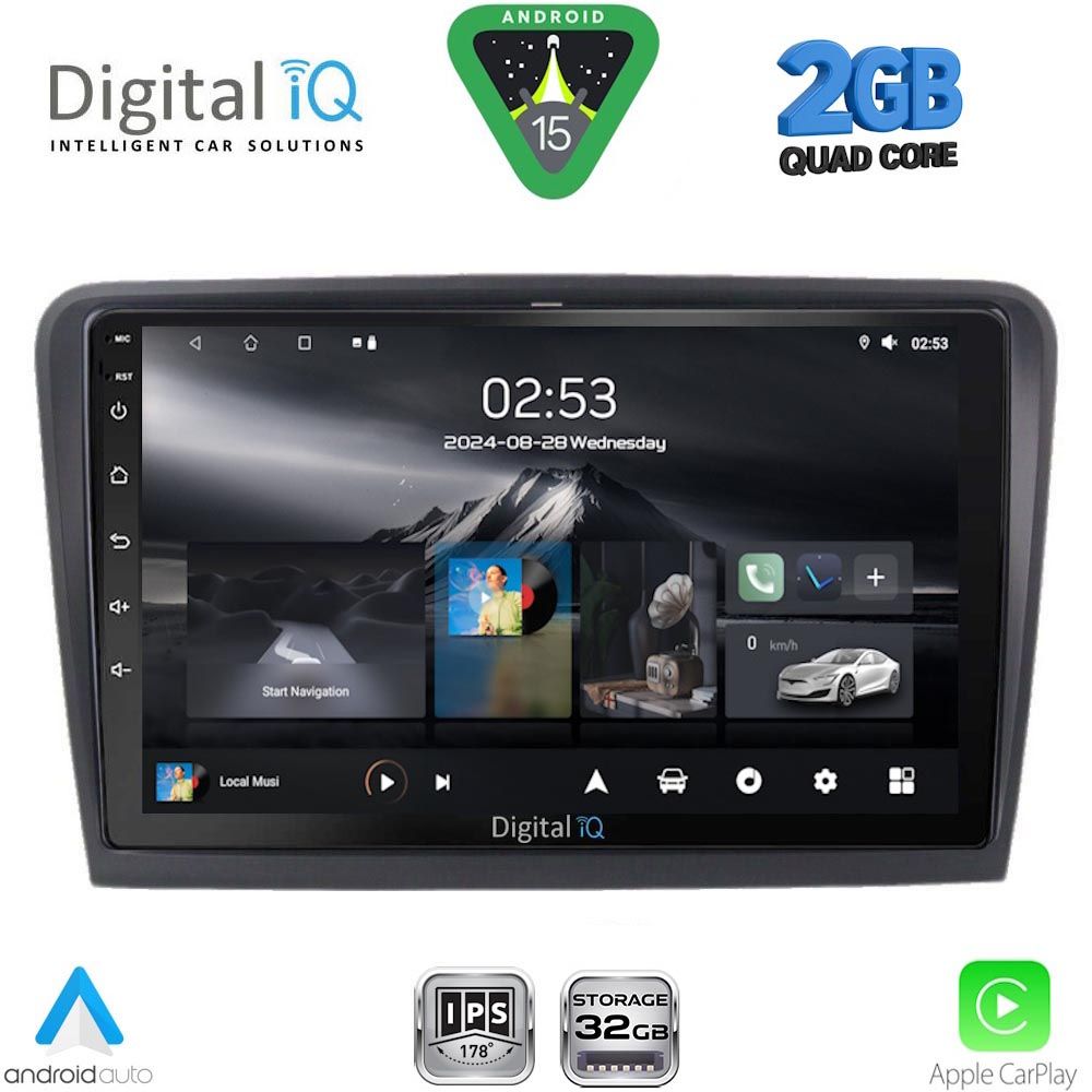 Βλησαρούλης Car Center - DIGITAL IQ RSD 1604B_CPA (10inc) MULTIMEDIA TABLET for SKODA SUPERB mod. 2008-2015