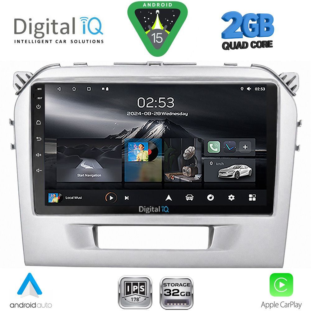 Βλησαρούλης Car Center - DIGITAL IQ RSD 1697SL_CPA (9inc) MULTIMEDIA TABLET for SUZUKI VITARA mod. 2016-2025 (SILVER)