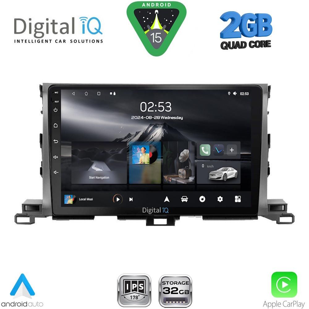 Βλησαρούλης Car Center - DIGITAL IQ RSD 1700_CPA (10inc) MULTIMEDIA TABLET for TOYOTA HIGHLANDER mod. 2014-2019