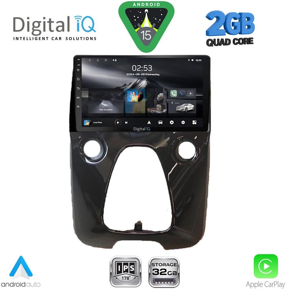 Βλησαρούλης Car Center - DIGITAL IQ RSD 1708_CPA A/C (10inc) MULTIMEDIA TABLET for CITROEN C1-PEUGEOT 108-TOYOTA AYGO mod. 2014-2022