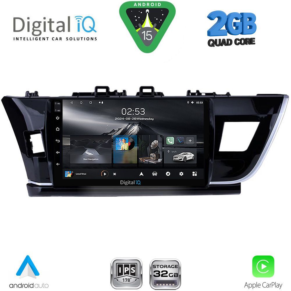 Βλησαρούλης Car Center - DIGITAL IQ RSD 1714BIG_CPA (10inc) MULTIMEDIA TABLET for TOYOTA COROLLA mod. 2013-2016