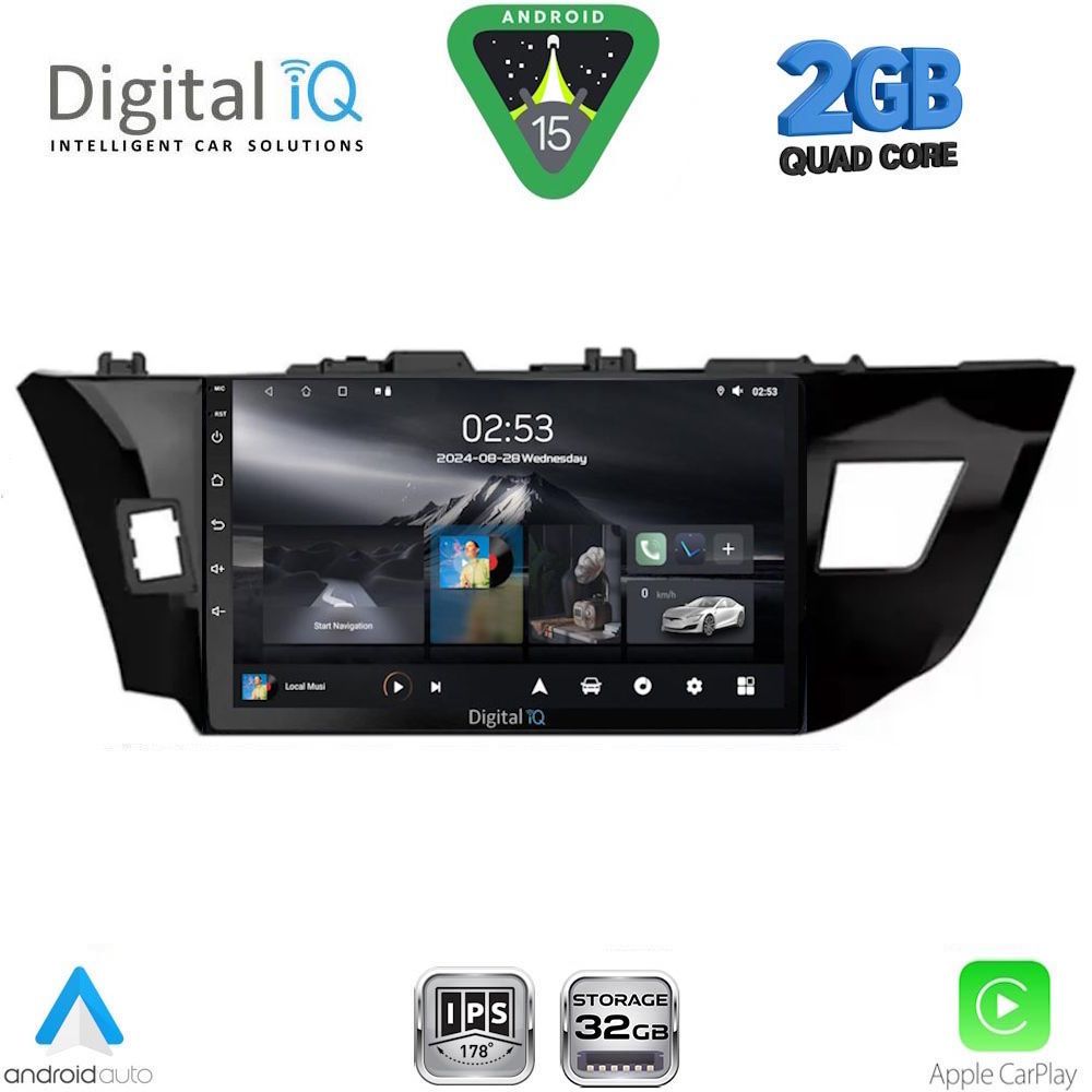 Βλησαρούλης Car Center - DIGITAL IQ RSD 1714MD_CPA (10inc) MULTIMEDIA TABLET for TOYOTA COROLLA mod. 2013-2016