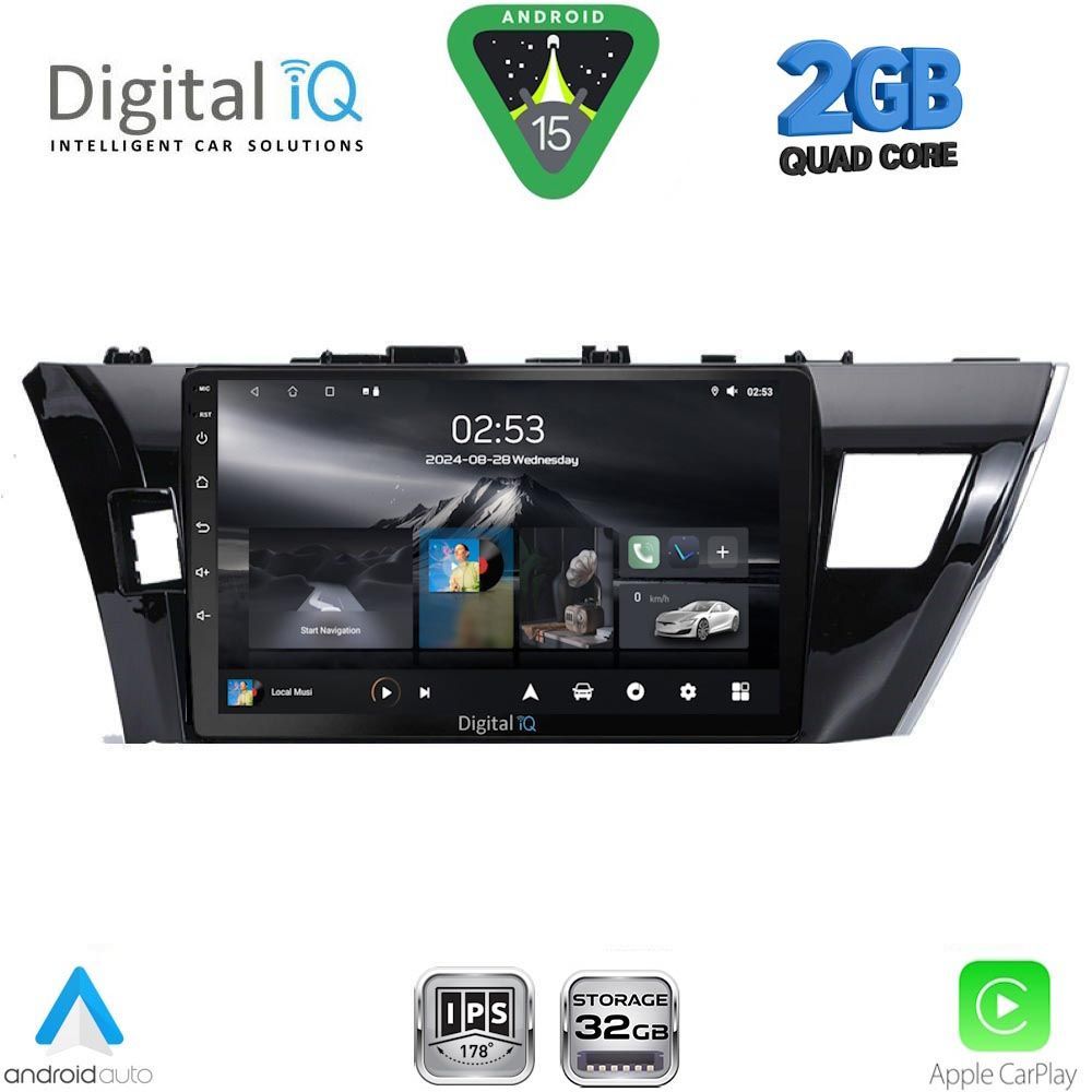 Βλησαρούλης Car Center - DIGITAL IQ RSD 1714SM_CPA (10inc) MULTIMEDIA TABLET for TOYOTA COROLLA mod. 2013-2016