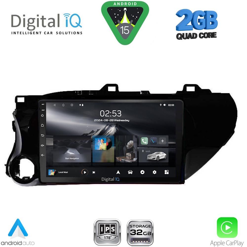Βλησαρούλης Car Center - DIGITAL IQ RSD 1721_CPA (10inc) MULTIMEDIA TABLET for TOYOTA HILUX mod. 2017-2026