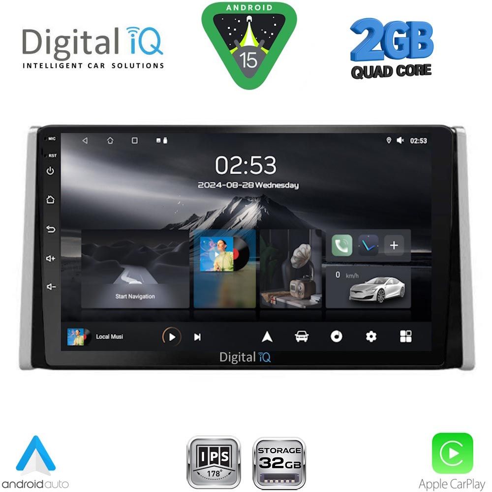Βλησαρούλης Car Center - DIGITAL IQ RSD 1734_CPA (10inc) MULTIMEDIA TABLET for TOYOTA RAV 4 mod. 2019-2026