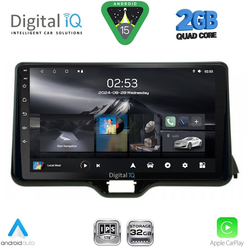 Βλησαρούλης Car Center - DIGITAL IQ RSD 1738_CPA (10inc) MULTIMEDIA TABLET for TOYOTA YARIS mod. 2020-2026 - MAZDA 2 mod. 2023-2026