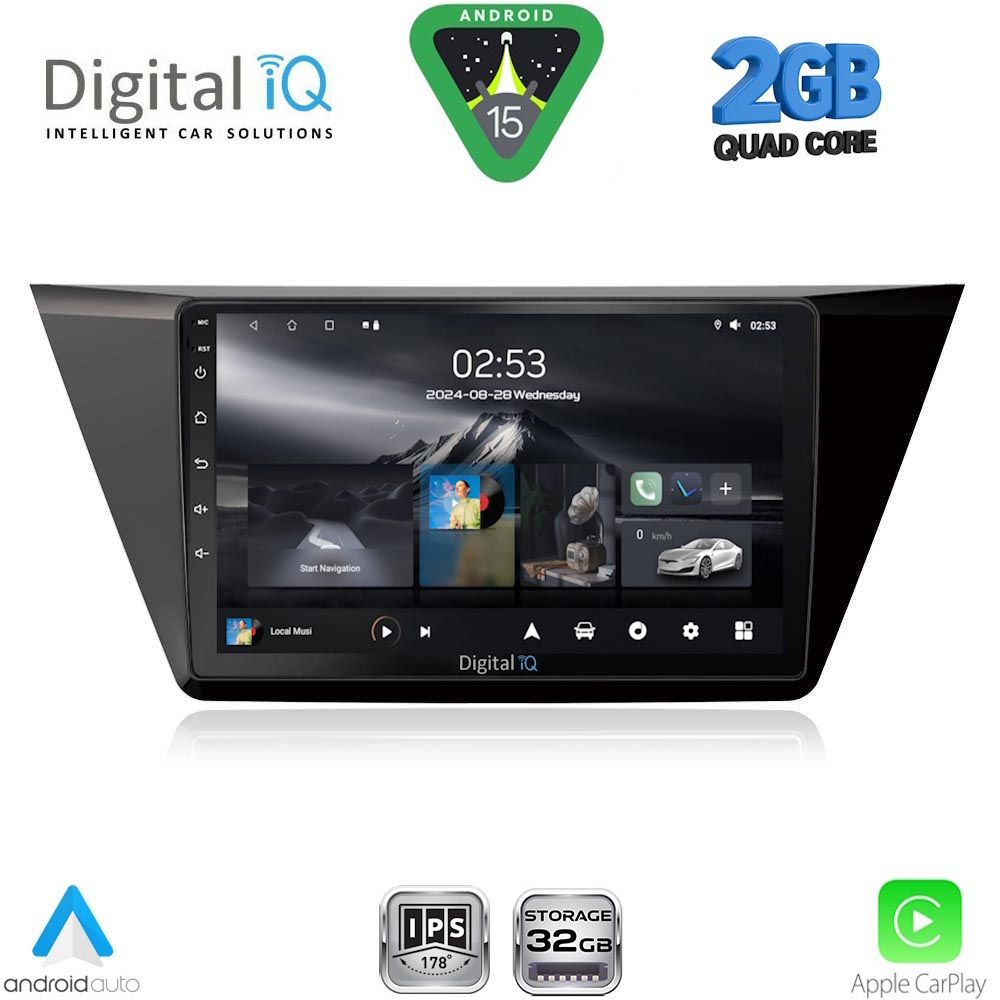 Βλησαρούλης Car Center - DIGITAL IQ RSD 1769_CPA (10inc) MULTIMEDIA TABLET for VW TOURAN mod. 2016-2026