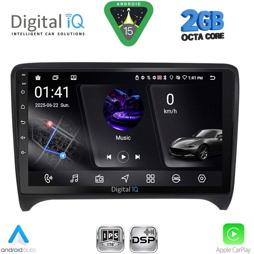 Βλησαρούλης Car Center - DIGITAL IQ RSF 4009_CPA (9inc) MULTIMEDIA TABLET for AUDI TT  mod. 2007-2015