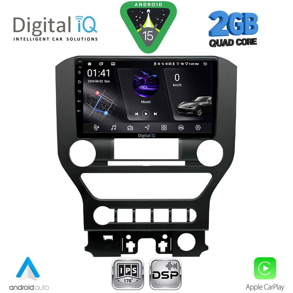 Βλησαρούλης Car Center - DIGITAL IQ RSF 4166_CPA 4BUT (9inc) MULTIMEDIA TABLET for FORD MUSTANG mod. 2015-2020