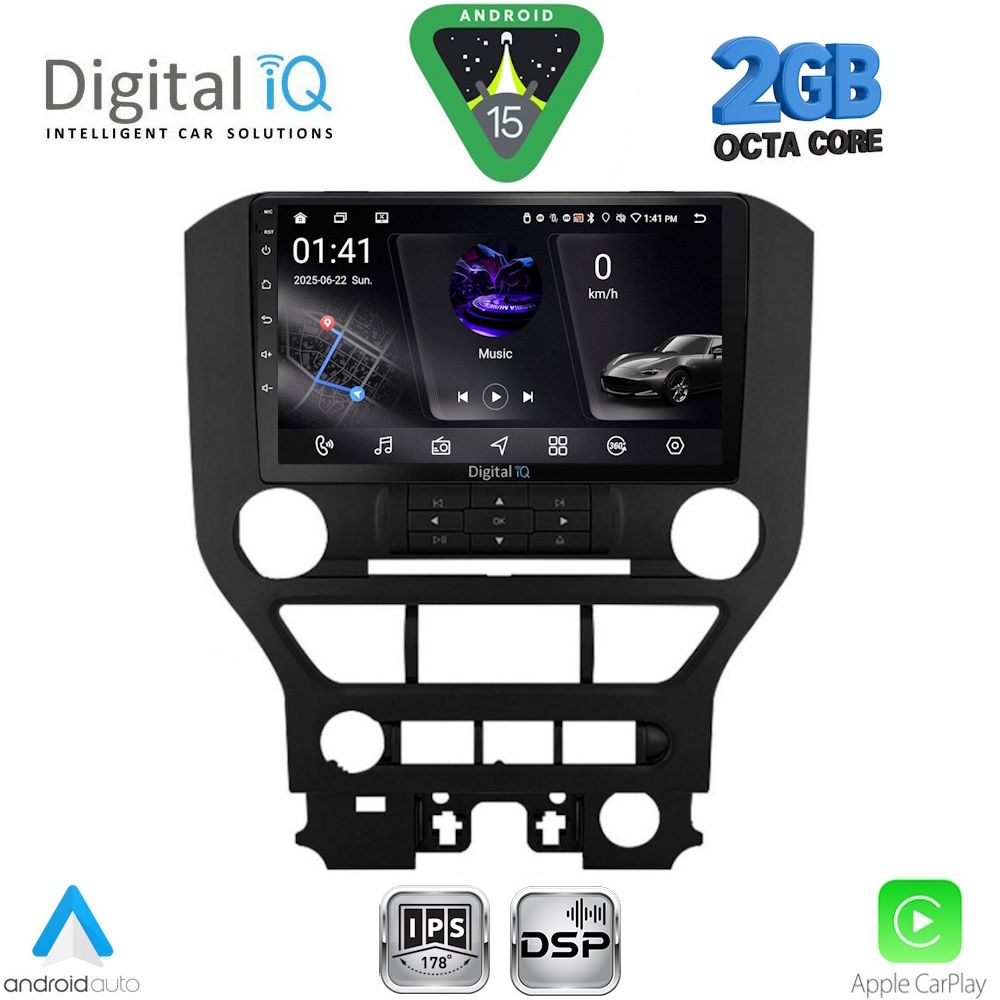 Βλησαρούλης Car Center - DIGITAL IQ RSF 4166_CPA 3BUT (9inc) MULTIMEDIA TABLET for FORD MUSTANG mod. 2015-2020