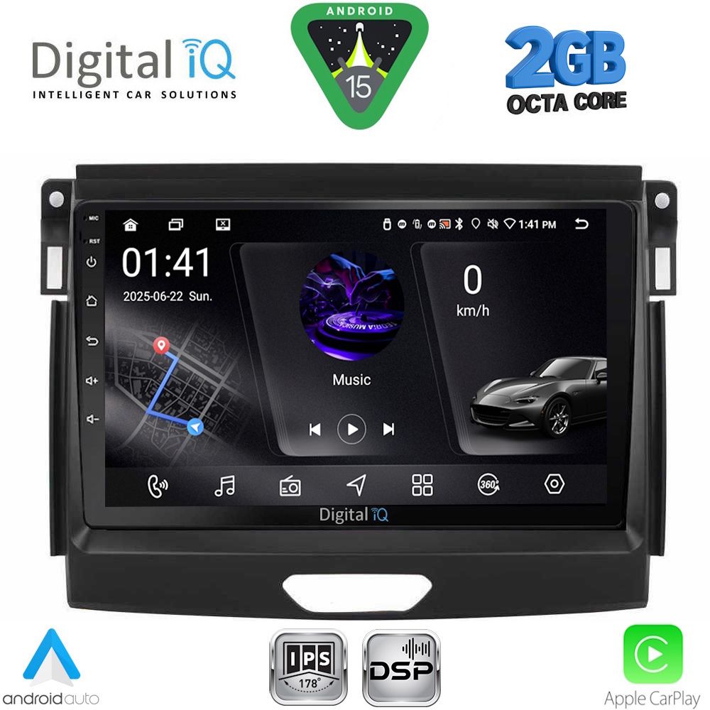 Βλησαρούλης Car Center - DIGITAL IQ RSF 4172A_CPA (9inc) MULTIMEDIA TABLET for FORD RANGER mod. 2015-2018
