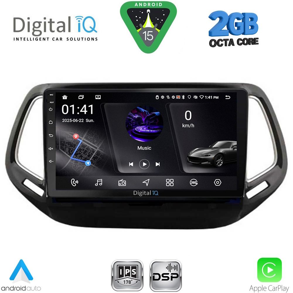 Βλησαρούλης Car Center - DIGITAL IQ RSF 4278_CPA (10inc) MULTIMEDIA TABLET for JEEP COMPASS mod. 2016-2021