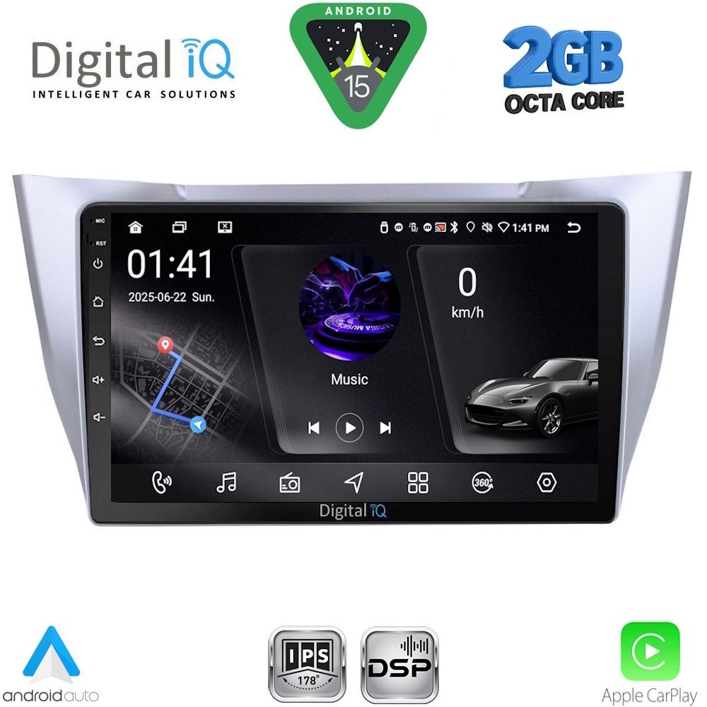 Βλησαρούλης Car Center - DIGITAL IQ RSF 4345SL_CPA (10inc) MULTIMEDIA TABLET for LEXUS RX 300 – 400 mod. 2003-2008