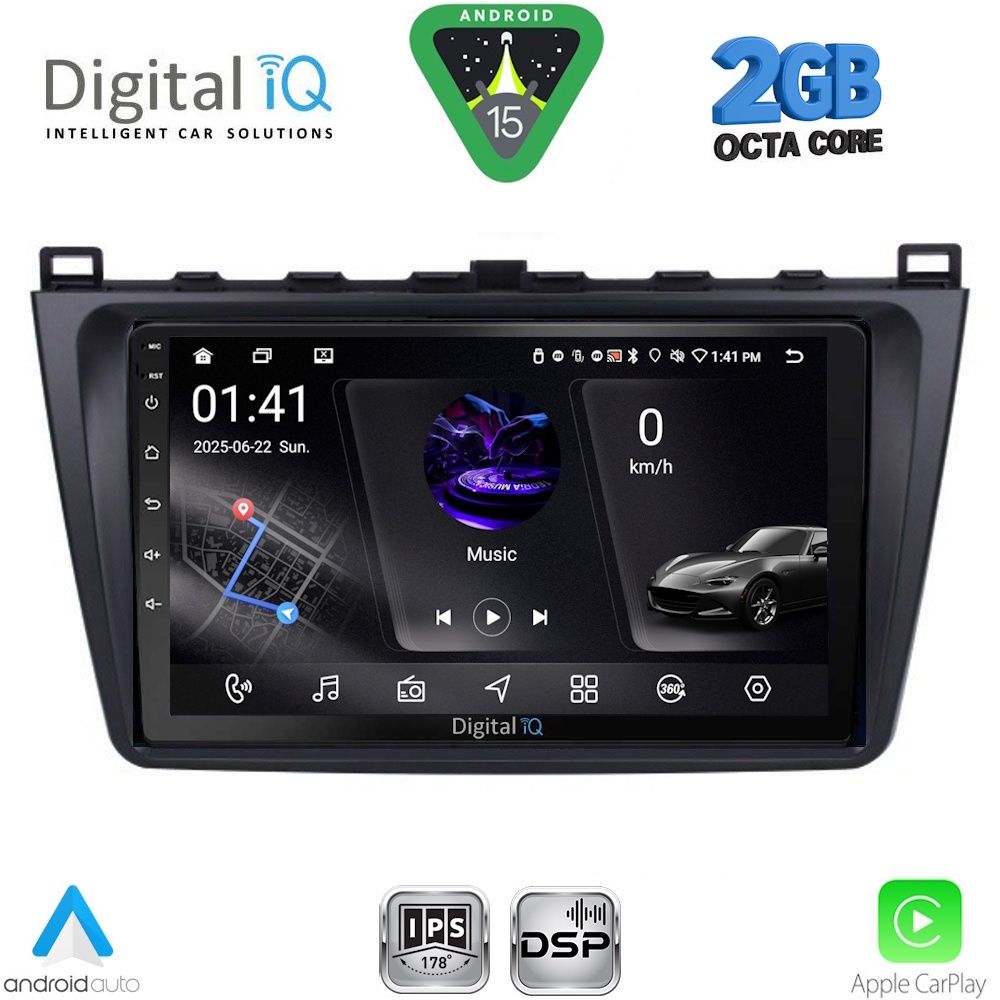 Βλησαρούλης Car Center - DIGITAL IQ RSF 4377_CPA (9inc) MULTIMEDIA TABLET for MAZDA 6 mod. 2008-2012
