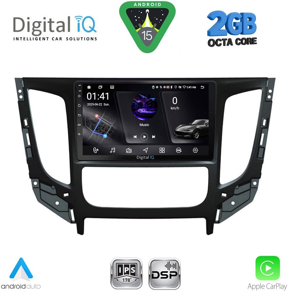 Βλησαρούλης Car Center - DIGITAL IQ RSF 4437_CPA CLIMA (9inc) MULTIMEDIA TABLET for MITSUBISHI L200 mod. 2015-2019 with CLIMA