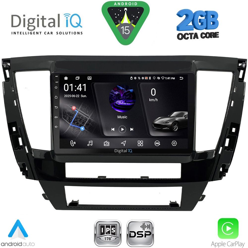 Βλησαρούλης Car Center - DIGITAL IQ RSF 4447S_CPA (9inc) MULTIMEDIA TABLET for MITSUBISHI PAJERO SPORT mod. 2020-2026