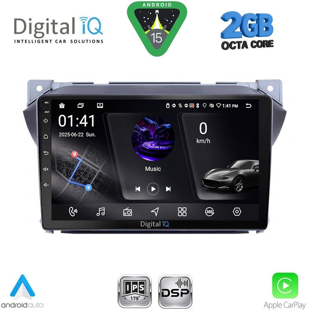 Βλησαρούλης Car Center - DIGITAL IQ RSF 4670_CPA (9inc) MULTIMEDIA TABLET for SUZUKI ALTO - NISSAN PIXO mod. 2009-2014