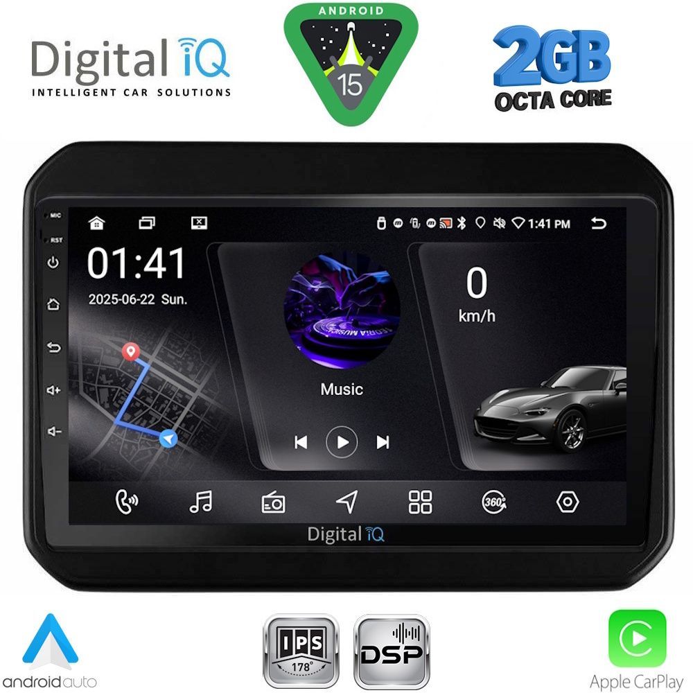 Βλησαρούλης Car Center - DIGITAL IQ RSF 4676_CPA (9inc) MULTIMEDIA TABLET for SUZUKI IGNIS mod. 2016-2026