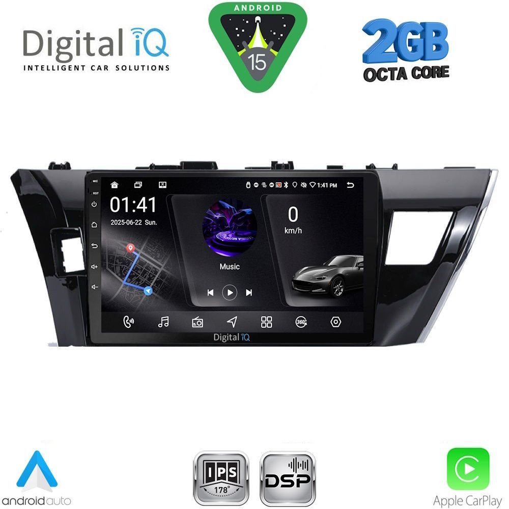 Βλησαρούλης Car Center - DIGITAL IQ RSF 4714SM_CPA (10inc) MULTIMEDIA TABLET for TOYOTA COROLLA mod. 2013-2016