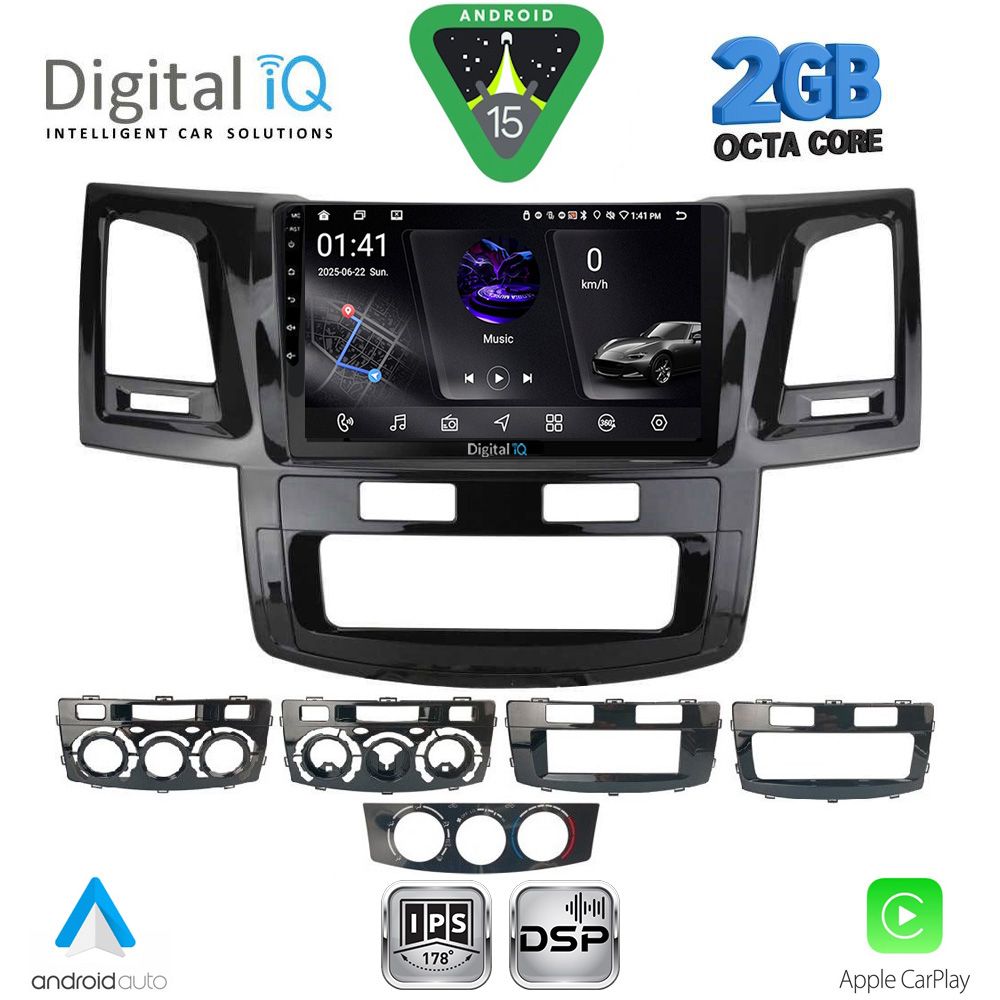 Βλησαρούλης Car Center - DIGITAL IQ RSF 4720_CPA (9inc) MULTIMEDIA TABLET for TOYOTA HILUX mod. 2005-2016