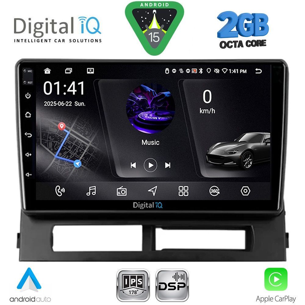 Βλησαρούλης Car Center - DIGITAL IQ RSF 4728DASH_CPA (9inc) MULTIMEDIA TABLET for TOYOTA PRIUS mod. 2003-2009 (Supports Original Clima-HYBRID)