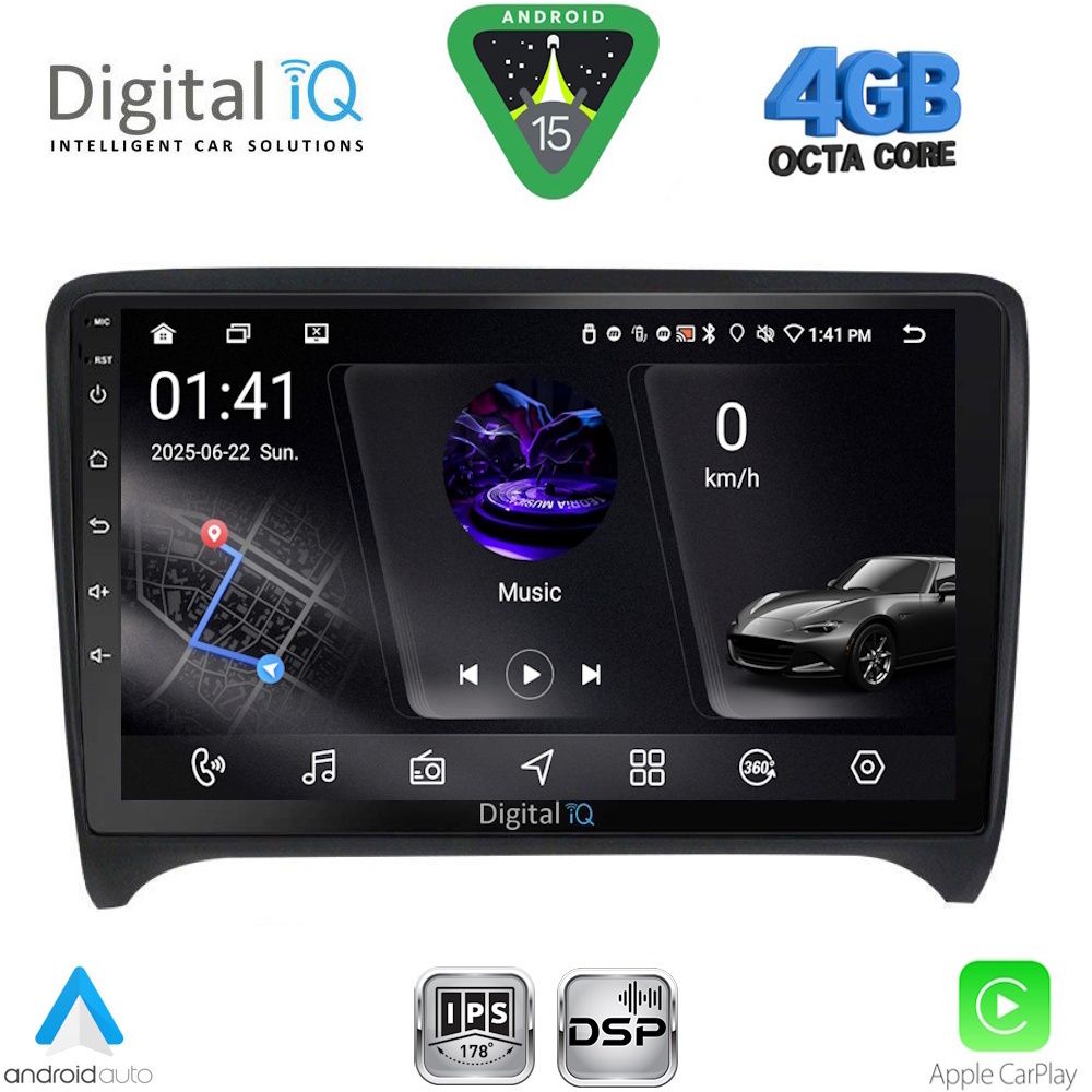 Βλησαρούλης Car Center - DIGITAL IQ RSG 6009_CPA (9inc) MULTIMEDIA TABLET for AUDI TT  mod. 2007-2015