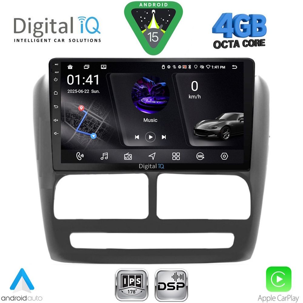 Βλησαρούλης Car Center - DIGITAL IQ RSG 6137_CPA (9inc) MULTIMEDIA TABLET for FIAT DOBLO mod. 2010-2015