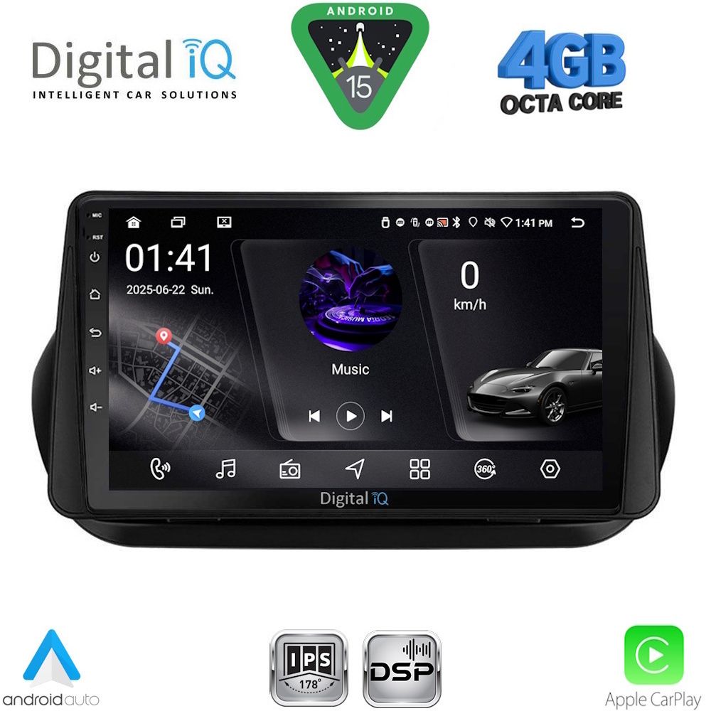 Βλησαρούλης Car Center - DIGITAL IQ RSG 6142_CPA (9inc) MULTIMEDIA TABLET for CITROEN – FIAT – PEUGEOT mod. 2008-2018