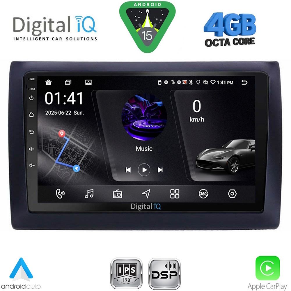 Βλησαρούλης Car Center - DIGITAL IQ RSG 6145_CPA (9inc) MULTIMEDIA TABLET for FIAT STILO mod. 2001-2007