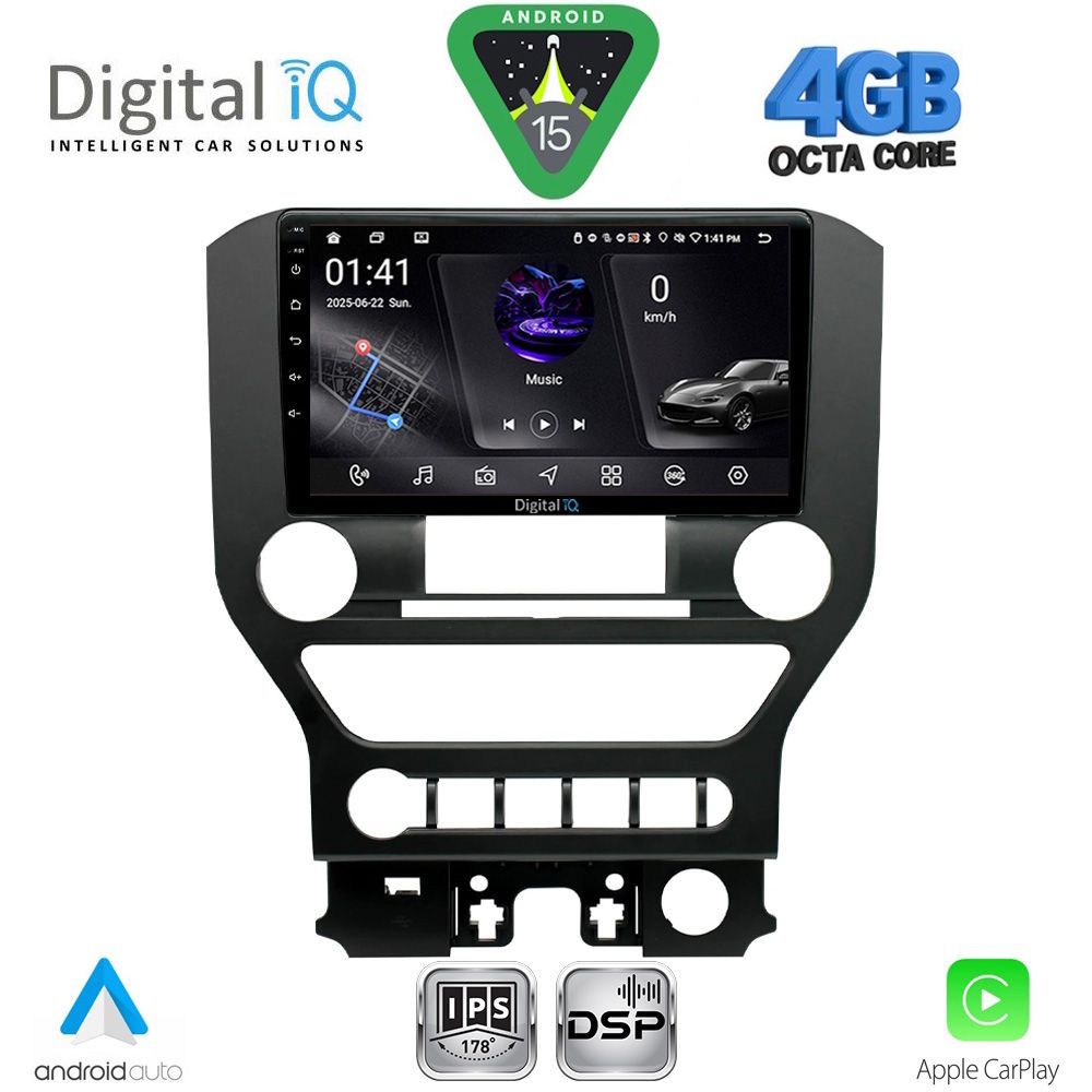 Βλησαρούλης Car Center - DIGITAL IQ RSG 6166_CPA 4BUT (9inc) MULTIMEDIA TABLET for FORD MUSTANG mod. 2015-2020