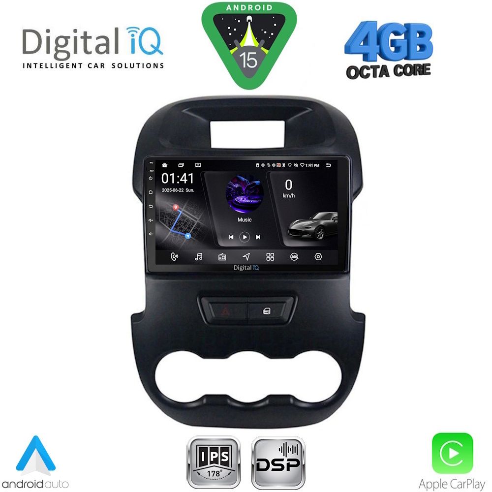 Βλησαρούλης Car Center - DIGITAL IQ RSG 6171_CPA (9inc) MULTIMEDIA TABLET for FORD RANGER mod. 2011-2015