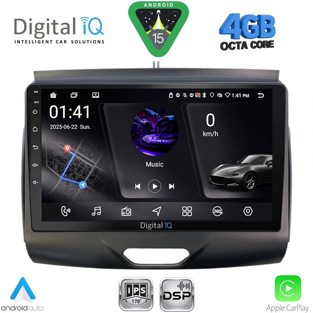 Βλησαρούλης Car Center - DIGITAL IQ RSG 6172B_CPA (9inc) MULTIMEDIA TABLET for FORD RANGER mod. 2015-2018