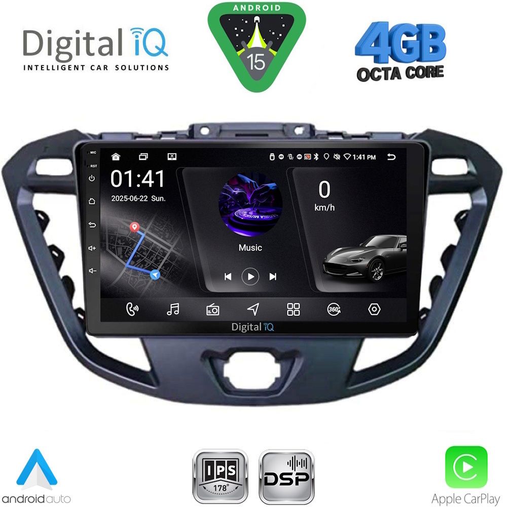 Βλησαρούλης Car Center - DIGITAL IQ RSG 6177_CPA (9inc) MULTIMEDIA TABLET for FORD TRANSIT CUSTOM | TOURNEO CUSTOM mod. 2013-2019