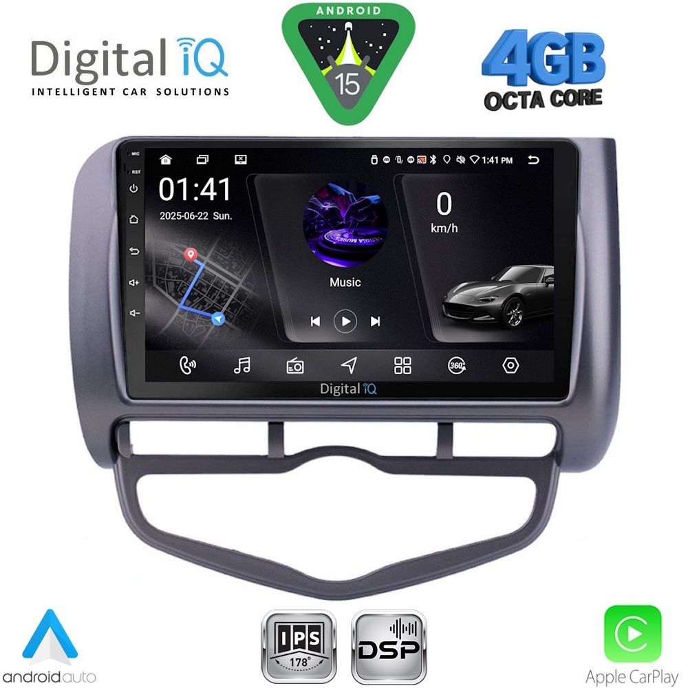 Βλησαρούλης Car Center - DIGITAL IQ RSG 6210_CPA CLIMA (9inc) MULTIMEDIA TABLET for HONDA JAZZ mod. 2002-2008