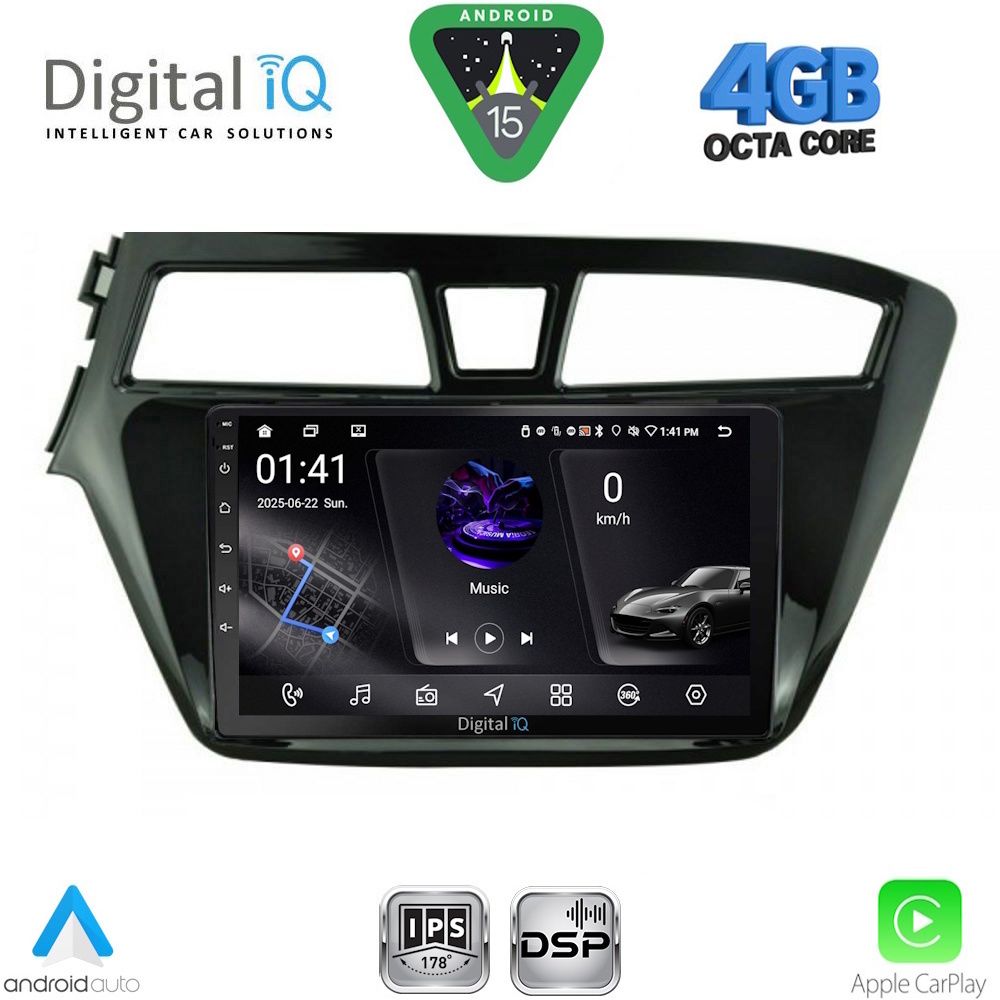 Βλησαρούλης Car Center - DIGITAL IQ RSG 6229_CPA (9inc) MULTIMEDIA TABLET for HYUNDAI i20 mod. 2014-2018