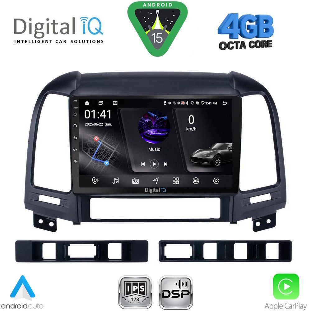 Βλησαρούλης Car Center - DIGITAL IQ RSG 6239_CPA (9inc) MULTIMEDIA TABLET for HYUNDAI SANTA FE  mod. 2005-2013