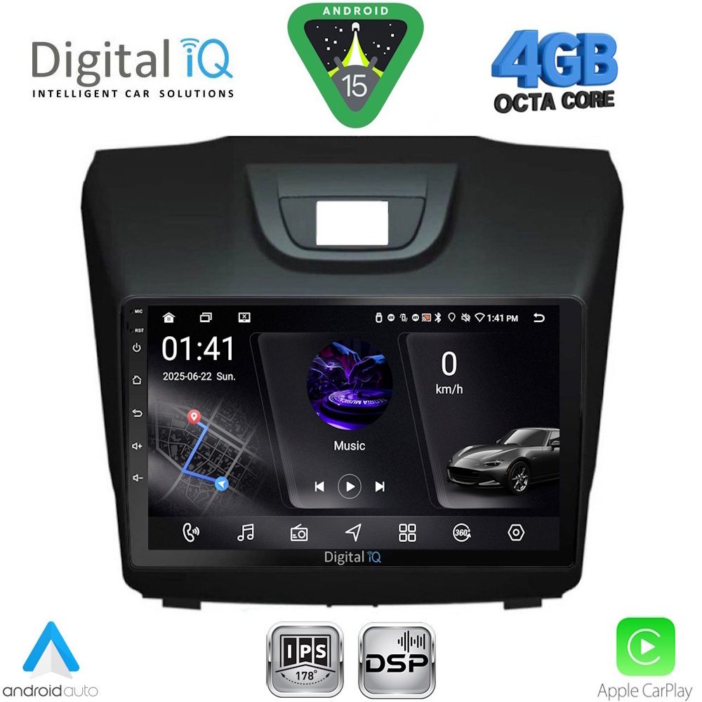 Βλησαρούλης Car Center - DIGITAL IQ RSG 6255_CPA (9inc) MULTIMEDIA TABLET for ISUZU DMAX mod. 2012-2020