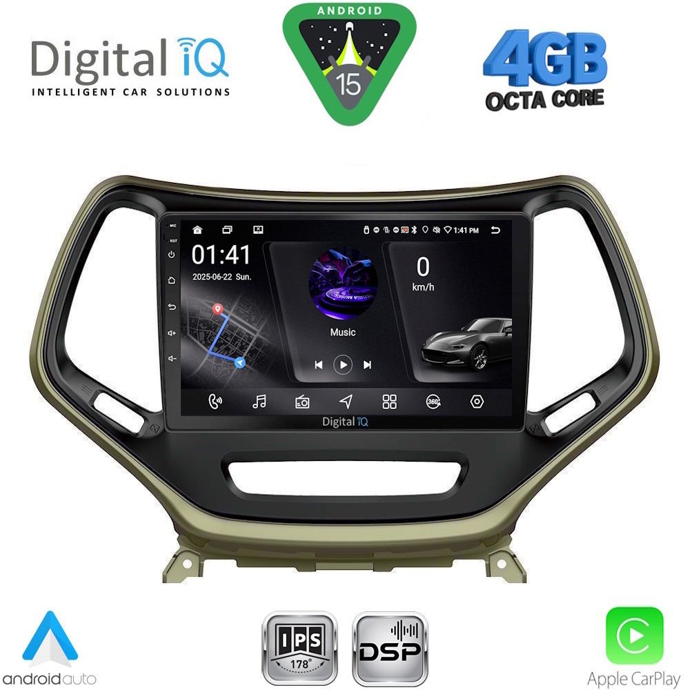 Βλησαρούλης Car Center - DIGITAL IQ RSG 6273_CPA (10inc) MULTIMEDIA TABLET for JEEP CHEROKEE mod. 2014-2024