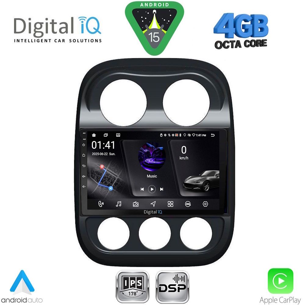 Βλησαρούλης Car Center - DIGITAL IQ RSG 6277_CPA (10inc) MULTIMEDIA TABLET for JEEP COMPASS - PATRIOT mod. 2007-2016