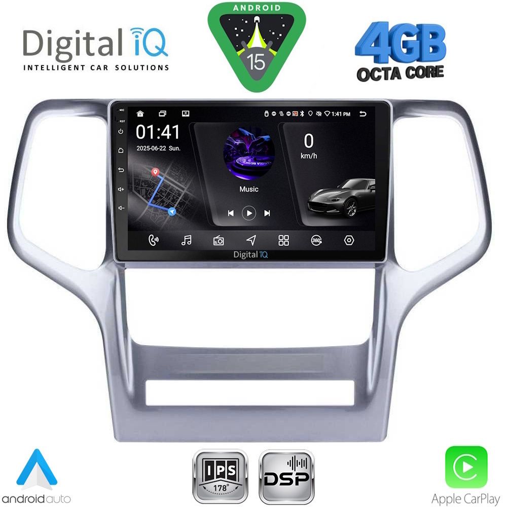 Βλησαρούλης Car Center - DIGITAL IQ RSG 6282_CPA (9inc) MULTIMEDIA TABLET for JEEP GRAND CHEROKEE mod. 2011-2014