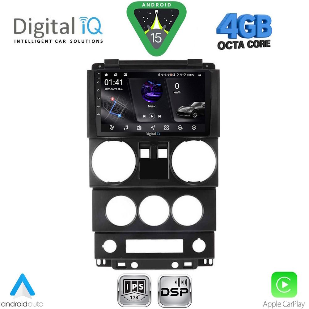 Βλησαρούλης Car Center - DIGITAL IQ RSG 6293_CPA (9inc) MULTIMEDIA TABLET for JEEP WRANGLER  mod. 2006-2011