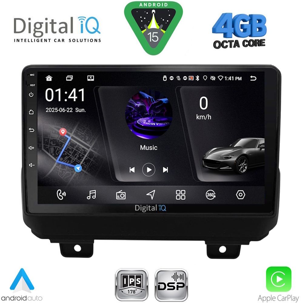 Βλησαρούλης Car Center - DIGITAL IQ RSG 6298_CPA (9inc) MULTIMEDIA TABLET for JEEP WRANGLER mod. 2018-2026