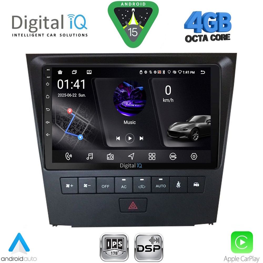 Βλησαρούλης Car Center - DIGITAL IQ RSG 6341_CPA (9inc) MULTIMEDIA TABLET for LEXUS GS mod. 2004-2011