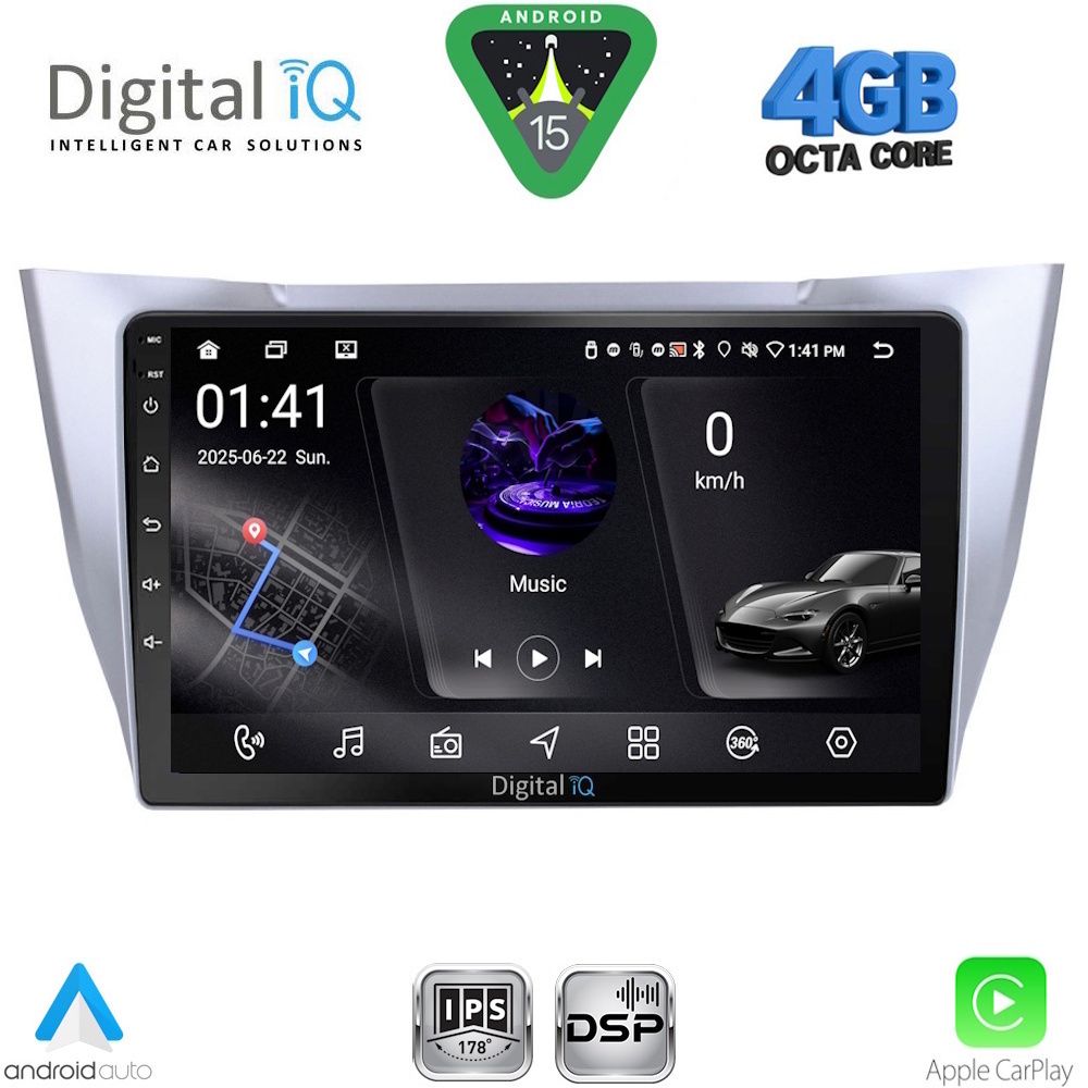 Βλησαρούλης Car Center - DIGITAL IQ RSG 6345SL_CPA (10inc) MULTIMEDIA TABLET for LEXUS RX 300 – 400 mod. 2003-2008
