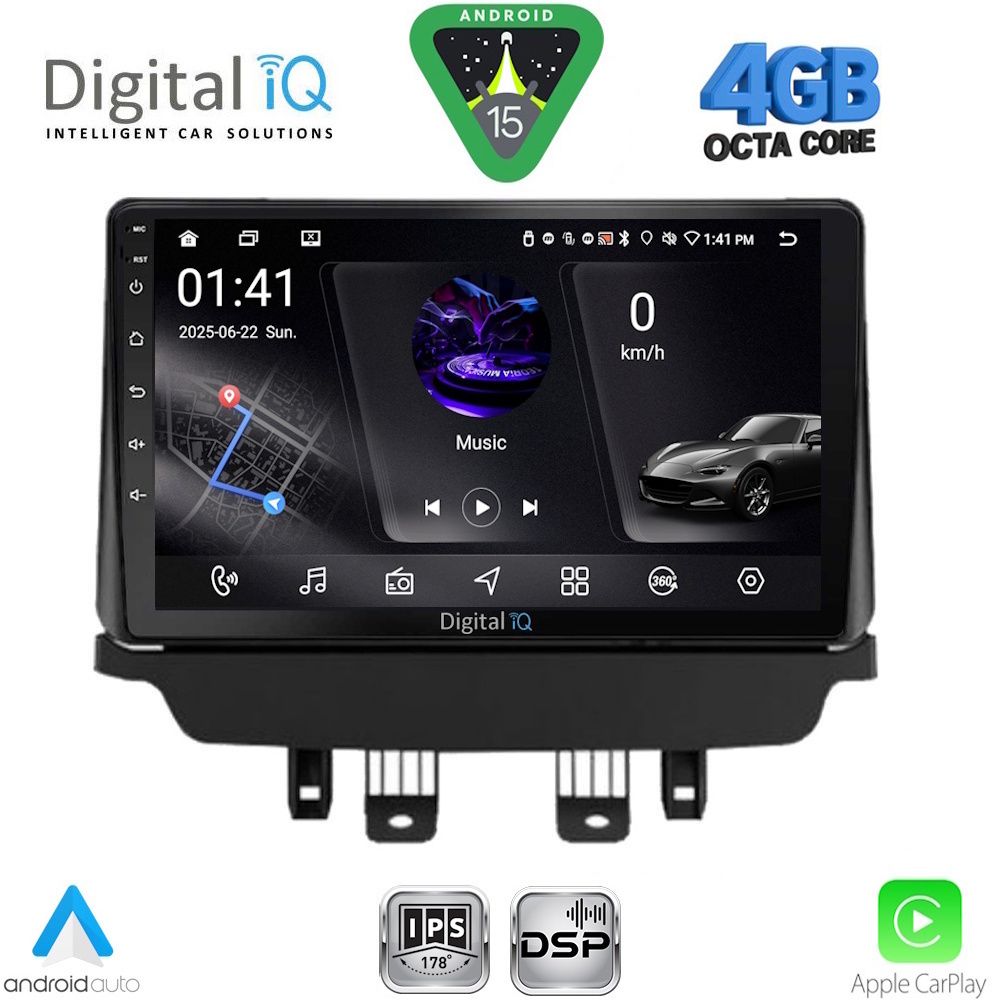 Βλησαρούλης Car Center - DIGITAL IQ RSG 6362_CPA (9inc) MULTIMEDIA TABLET for MAZDA 2 mod. 2014-2023