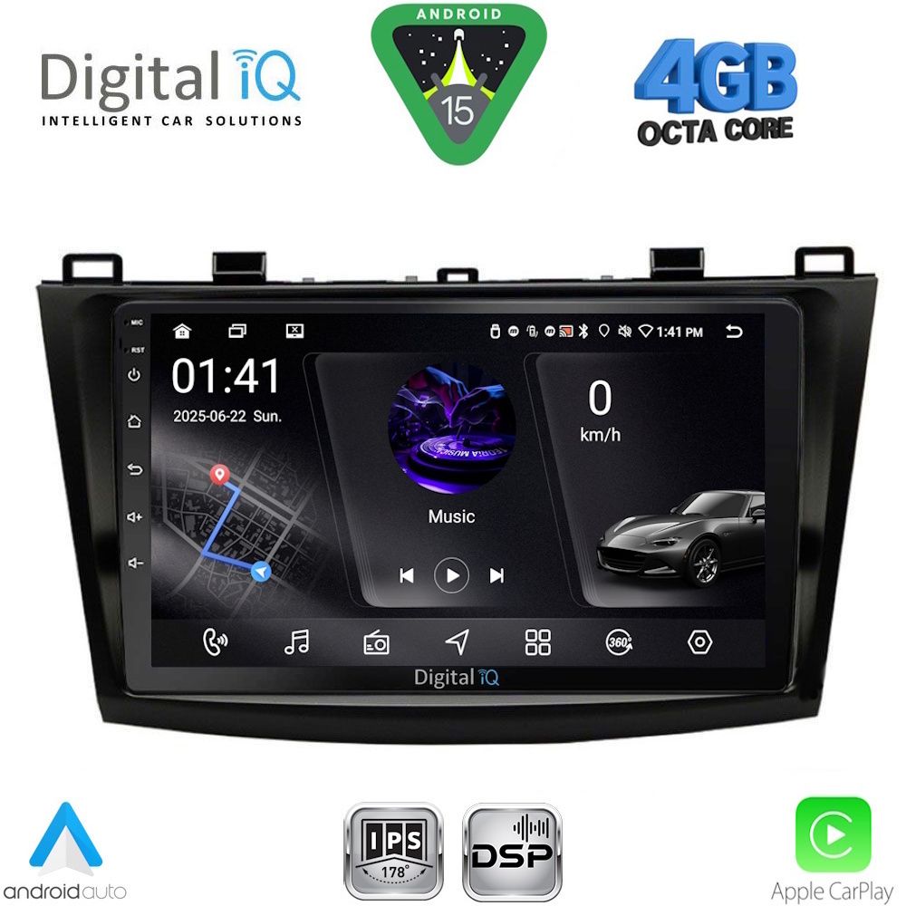 Βλησαρούλης Car Center - DIGITAL IQ RSG 6366_CPA (9inc) MULTIMEDIA TABLET for MAZDA 3 mod. 2009-2014