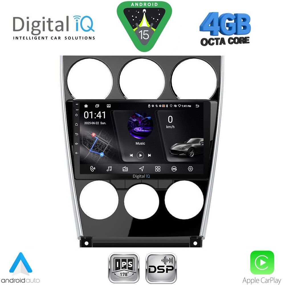 Βλησαρούλης Car Center - DIGITAL IQ RSG 6375_CPA (9inc) MULTIMEDIA TABLET for MAZDA 6 (FACELIFT) mod. 2005-2008